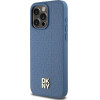 DKNY Leather Monogram Pattern Metal Logo MagSafe Case for iPhone 15 Pro Max - Blue - (DK000090-0)