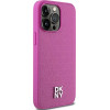DKNY Leather Monogram Pattern Metal Logo MagSafe Case for iPhone 15 Pro Max - Pink - (DK000100-0)