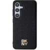 DKNY Leather Pattern Metal Logo MagSafe case for Samsung Galaxy S24+ - black - (DK000078-0)
