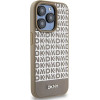 DKNY Leather Printed Pattern Metal Logo MagSafe Case for iPhone 15 Pro - Brown - (DK000102-0)