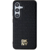 DKNY Leather Pattern Metal Logo MagSafe case for Samsung Galaxy S24 - black - (DK000077-0)