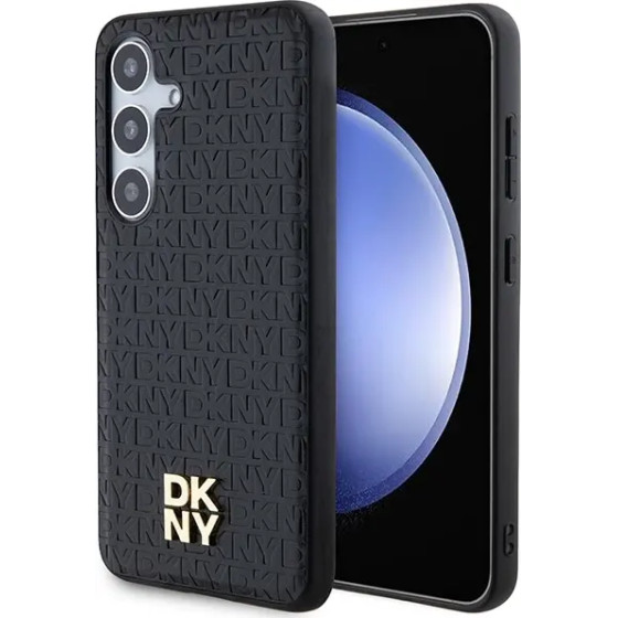 DKNY Leather Pattern Metal Logo MagSafe case for Samsung Galaxy S24 - black - (DK000077-0)