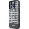 DKNY Leather Printed Pattern Metal Logo MagSafe Case for iPhone 15 Pro Max - Black - (DK000106-0)
