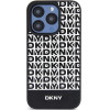 DKNY Leather Printed Pattern Metal Logo MagSafe Case for iPhone 15 Pro Max - Black - (DK000106-0)