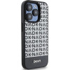DKNY Leather Printed Pattern Metal Logo MagSafe Case for iPhone 15 Pro Max - Black - (DK000106-0)
