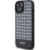 DKNY Leather Printed Pattern Metal Logo MagSafe Case for iPhone 15/14/13 - Black - (DK000104-0)