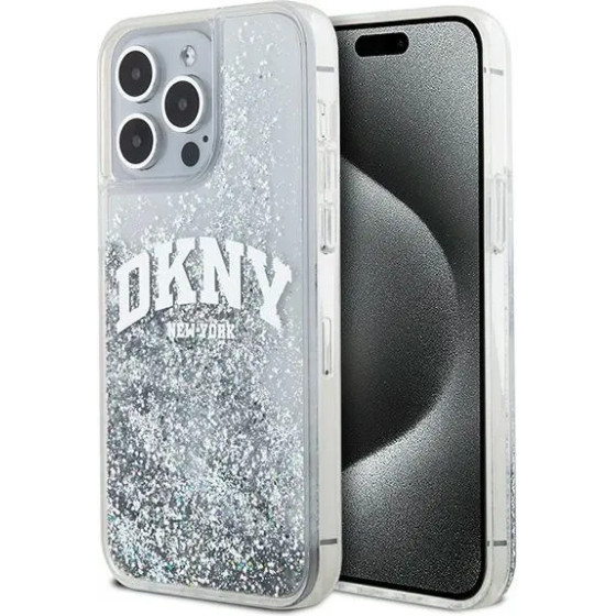 DKNY Liquid Glitter Big Logo case for iPhone 15 Pro - white - (DK000038-0)