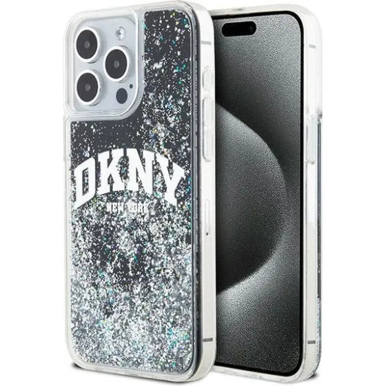 DKNY Liquid Glitter Big Logo iPhone 14 Pro Max Case - Black - (DK000032-0)
