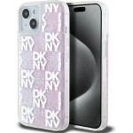 DKNY Liquid Glitter Multilogo case for iPhone 15 / 14 / 13 - pink - (DK000043-0)