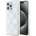 DKNY Liquid Glitter Multilogo case for iPhone 15 Pro Max - white - (DK000042-0)