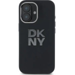 DKNY Liquid Silicone Metal Logo iPhone 16 Case - Black - (DK000292-0)