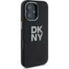 DKNY Liquid Silicone Metal Logo iPhone 16 Case - Black - (DK000292-0)