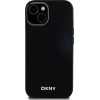 DKNY Liquid Silicone Small Metal Logo MagSafe Case for iPhone 14/15/13 - Black - (DK000047-0)