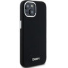DKNY Liquid Silicone Small Metal Logo MagSafe Case for iPhone 15 Plus / 14 Plus - Black - (DK000006-0)