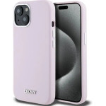 DKNY Liquid Silicone Small Metal Logo MagSafe Case for iPhone 15 Plus / 14 Plus - Pink - (DK000012-0)