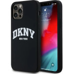 DKNY Liquid Silicone White Printed Logo MagSafe Case for iPhone 12/12 Pro - Black - (DK000015-0)