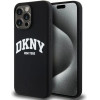 DKNY Liquid Silicone White Printed Logo MagSafe case for iPhone 15 Pro Max - black - (DK000025-0)