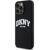 DKNY Liquid Silicone White Printed Logo MagSafe case for iPhone 15 Pro Max - black - (DK000025-0)