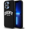 DKNY Liquid Silicone White Printed Logo MagSafe iPhone 15 Pro Case - Black - (DK000024-0)