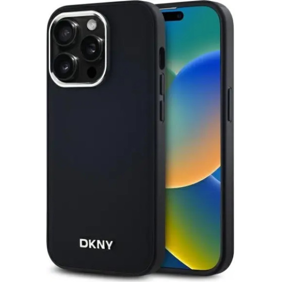 DKNY Plain Logo MagSafe iPhone 14 Pro Case - Black - (DK000236-0)