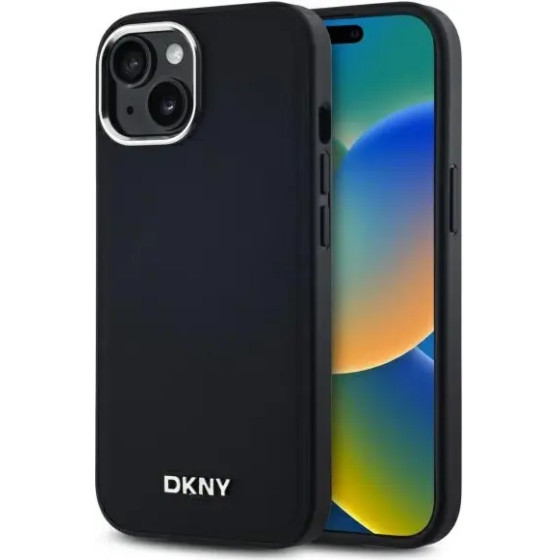 DKNY Plain Logo MagSafe iPhone 14 Case - Black - (DK000235-0)