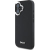 DKNY Plain Silver Logo MagSafe iPhone 16 Case - Black - (DK000247-0)