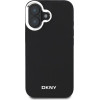 DKNY Plain Silver Logo MagSafe iPhone 16 Case - Black - (DK000247-0)