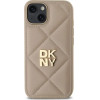 DKNY Quilted Stack Logo iPhone 14 Case - Beige - (DK000281-0)