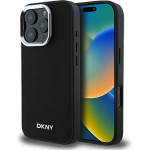 DKNY Plain Silver Logo MagSafe iPhone 16 Pro Max Case - Black - (DK000249-0)