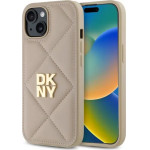 DKNY Quilted Stack Logo iPhone 15 Case - Beige - (DK000284-0)
