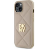 DKNY Quilted Stack Logo iPhone 15 Case - Beige - (DK000284-0)
