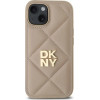 DKNY Quilted Stack Logo iPhone 15 Case - Beige - (DK000284-0)