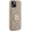 DKNY Quilted Stack Logo iPhone 15 Case - Beige - (DK000284-0)
