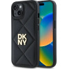DKNY Quilted Stack Logo iPhone 15 Case - Black - (DK000277-0)