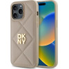 DKNY Quilted Stack Logo iPhone 14 Pro Max Case - Beige - (DK000283-0)