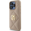 DKNY Quilted Stack Logo iPhone 15 Pro Case - Beige - (DK000286-0)