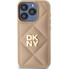 DKNY Quilted Stack Logo iPhone 15 Pro Case - Beige - (DK000286-0)