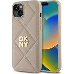 DKNY Quilted Stack Logo iPhone 15 Plus Case - Beige - (DK000285-0)