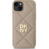 DKNY Quilted Stack Logo iPhone 15 Plus Case - Beige - (DK000285-0)