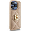 DKNY Quilted Stack Logo iPhone 15 Pro Max Case - Beige - (DK000287-0)