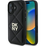 DKNY Quilted Stack Logo iPhone 16 Case - Black - (DK000250-0)