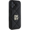 DKNY Quilted Stack Logo iPhone 16 Case - Black - (DK000250-0)