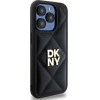 DKNY Quilted Stack Logo iPhone 15 Pro Max Case - Black - (DK000280-0)
