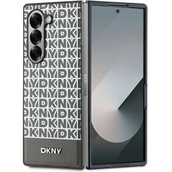 DKNY Repeat Pattern Bottom Stripe Case for Samsung Galaxy Z Fold 6 - Brown - (DK000226-0)