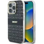 DKNY Repeat Texture Pattern With Stripe case for iPhone 16 Pro Max - black - (DK000234-0)