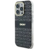 DKNY Repeat Texture Pattern With Stripe case for iPhone 16 Pro Max - black - (DK000234-0)