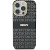DKNY Repeat Texture Pattern With Stripe case for iPhone 16 Pro Max - black - (DK000234-0)