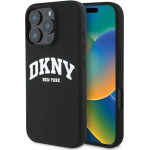 DKNY Silicone White Printed Logo MagSafe iPhone 16 Pro Case - Black - (DK000259-0)