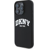 DKNY Silicone White Printed Logo MagSafe iPhone 16 Pro Case - Black - (DK000259-0)