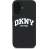 DKNY Silicone White Printed Logo MagSafe iPhone 16 Case - Black - (DK000273-0)